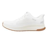 Skechers Bobs Squad 4 ZapatosMujer | Tenis informales, sin cordones, plantilla de espuma viscoelástica, almohadilla para el talón, suela flexible