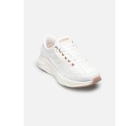 Skechers Contour Foam Golden Hour, Zapatillas Mujer, White Mesh/Duraleather/Leather/Rose Gold Trim, 38 EU