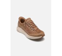 Skechers Mujer Contour Foam Natural Ease Slip-In Entrenador, Chestnut Suede Textile Trim, 40 EU