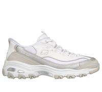 Skechers Slip-ins: D'Lites - Smooth Nostalgia en Blanco/Plata, talla 41