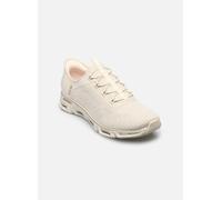 Skechers Glide-Step Gratify Pace, Zapatillas Mujer, Natural Mesh/Gold Trim, 41 EU