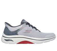 Skechers Slip-ins: GO WALK Arch Fit 2.0 - Cal en Gris/Rojo, talla 44.5, Vegan