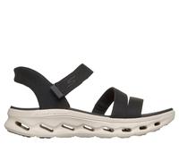 Skechers Slip-ins: GO WALK Glide-Step 2.0 Sandal - Ella en Negro/Blanca, talla 38, Vegan