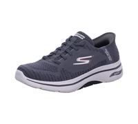 Skechers Slip-ins Manos Libres Go Walk Arch Fit 2.0 Grand Select 2, Zapatillas Hombre, Textil Carbón y Rojo, 41 EU