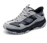 Skechers Slip-ins Manos Libres Vigor en, Zapatillas Hombre, Gris Textil Sintético Borde Negro, 45 EU