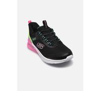 Skechers Microspec MAX Color Trifecta - Tenis para niña, Negro sintético Multi Trim, 9.5 UK Child