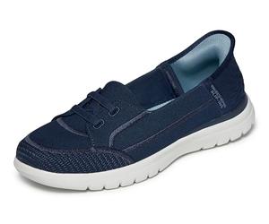 Skechers Slip-ins: On-The-go Flex-Top Notch, Botas Mujer, Azul Marino y Gris, 40 EU