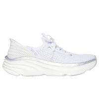 Skechers Slip-ins Relaxed Fit: D'Lux Vapor - Evening Glowing en Blanco/Plata, talla 40, Vegan