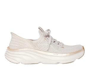 Skechers Slip-ins Relaxed Fit: D'Lux Vapor - Evening Glowing en Natural/Oro, talla 40, Vegan