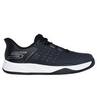 Skechers Viper Court Reload - Tenis para Mujer, Color Negro sintético/Textil/Ribete Blanco, Talla 4.5, Tela sintética Negra y Ribete Blanco, 37.5 EU