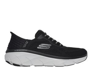 Skechers Slip-ins RF: D'Lux Walker 2.0 - Rezinate en Negro/Gris, talla 43, Vegan
