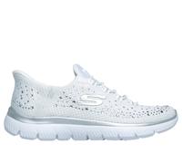 Skechers Slip-ins: Summits - Brilliant Shine en Blanco/Plata, talla 38, Vegan