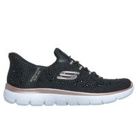 Skechers Slip-ins: Summits - Brilliant Shine en Negro/Oro Rosa, talla 36.5, Vegan