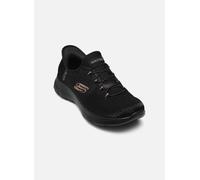 Skechers Summits Classy Night, Zapatillas Mujer, Black Mesh/Black/Rose Gold Trim, 38 EU