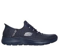 Skechers Zapatillas Mujer Summits Classy Night Azul marino oscuro malla ribete plateado 40 EU
