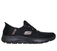Skechers Slip-ins: Summits - Classy Night en Negro/Oro, talla 39.5, Vegan