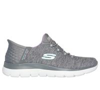 Skechers Slip-ins: Summits - Dazzling Haze en Gris/Hombreta, talla 38.5, Vegan