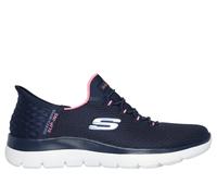 Skechers Summits Diamond Dream, Zapatillas Mujer, Navy Mesh/Pink Trim, 40.5 EU