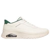 Skechers Slip-ins: UNO Flex - Step N Knit en Blanco/Verde, talla 42