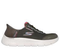 Skechers Slip-ins Waterproof: GO WALK Flex - Clear Cr n Oliva, talla 41, Vegan