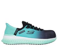 Skechers Slip-ins Work: Tilido - Ombray en Negro/Verdeazulado, talla 35