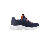 Skechers Niños Bounder Brisk-Burst Slip-In ENTRENADOR, Navy Synthetic / Textile / Black Trim / Blue, 34 EU