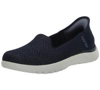 Skechers Slip on, Mocasín Mujer, Azul Marino y Blanco, 38 EU