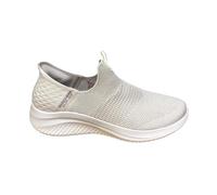 Skechers Ultra Flex 3.0 Smooth Step Zapatillas sin cordones manos libres para mujer, de calce fácil, Natural, 38 EU