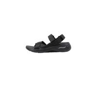 Skechers Sandalias para mujer Go Walk Arch Fit cuña textil negro 40