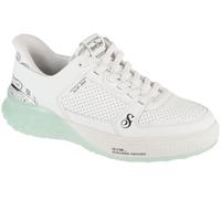 Skechers Snoop Sizzle Toke Slip-Ins, Zapatillas Hombre, White Leather/Ice Blue Trim, 44 EU