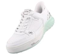 Skechers Snoop Sizzle Toke Slip-Ins, Zapatillas Hombre, White Leather/Ice Blue Trim, 46 EU
