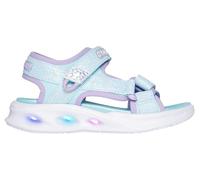 Skechers Sola Glow - Sandalias y deslizadores para niñas, color azul, talla 13.5