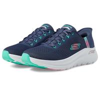 Skechers Sport Arch FIT 2.0-Easy Chic - Tenis para mujer, manos libres, NVTQ = azul marino/turquesa, talla 5, Nvtq=azul marino/turquesa, 35 EU