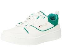 Skechers Sport Court 92 Ottoman- Zapatillas Deportivas para Hombre, Blanco Duraleather Borde Verde, 44 EU
