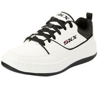 Skechers Sport Court 92 Otomana, Zapatillas Hombre, White Duraleather Black Trim, 45 EU