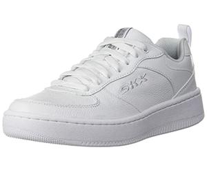 Skechers SPORT COURT 92, Zapatillas para Hombre, White Leather/White Trim, 40 EU