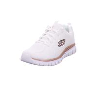 SKECHERS Sport de Mujer Elegante Obtener Connected Zapatillas Zapatos Blanco Oro