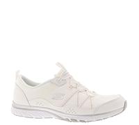 Skechers Sport Gratis - Tenis Deportivos para Mujer, Blanco/Plata, 36 EU