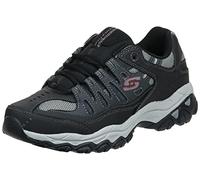 Skechers Sport Men's Afterburn Memory Foam Lace-Up Sneaker, Charcoal/black, 7 M US