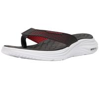 Skechers Sport Mens, Sandalia de Espuma de Vapor Hombre, Black KPU Red Trim, 43 EU
