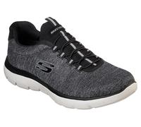 Skechers Sport Mens SUMMITS FORTON Zapatillas Hombre WIDE FIT Negro/Blanco