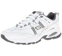 Skechers Sport Men's Vigor 2.0 Serpentine Memory Foam Sneaker,White/Charcoal,7.5 M US