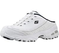 Skechers Sport Women's D'Lites Bright Sky Fashion Sneaker, White/Navy, 10 Wide