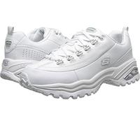Skechers Sport Women's Premium Sneaker,White/Blue,6W US, Negro BBK, 36 EU