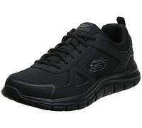 Skechers Sports Shoes, Zapatillas Hombre, Black Leather/Mesh/Trim, 44 EU Ancho