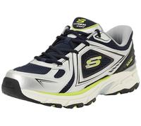 Skechers Stamina Sport Kordae, Zapatillas Hombre, Navy Leather/Silver Mesh/PU, 41.5 EU