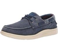 Skechers STATUS 2.0 LORANO, Mocasines para Hombre, Navy Canvas, 45 EU