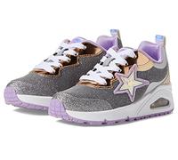 Skechers Street Girls, Zapatillas Niñas, Gunmetal Synthetic Multi Trim, 33.5 EU