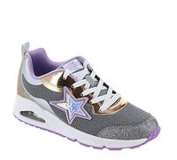Skechers Street Girls, Zapatillas Niñas, Gunmetal Synthetic Multi Trim, 33 EU
