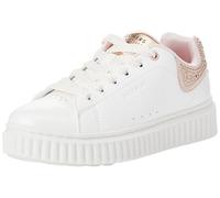Skechers Street Girls, Zapatillas Niñas, White Synthetic Rose Trim, 38 EU